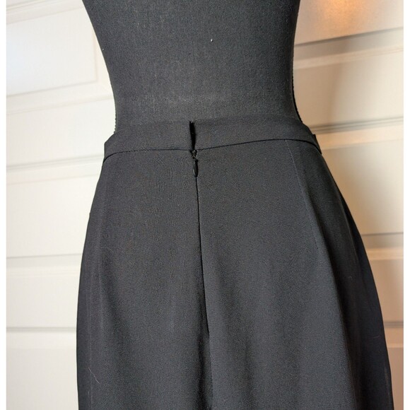 Vintage NWT Dress Barn Size 8 Pants Wide Leg  Black Chiffon Flowy Layered  USA - Picture 4 of 11